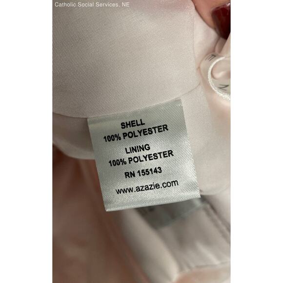 Azazie Blush Pink Women's One Shoulder Long Dress - Size C - Picture 6 of 6